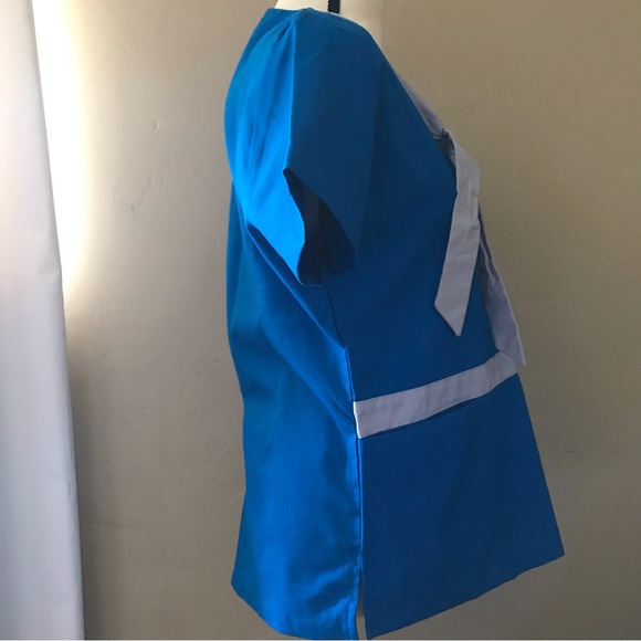 💙 VINTAGE REINA SCRUB sailor style top - Picture 4 of 14